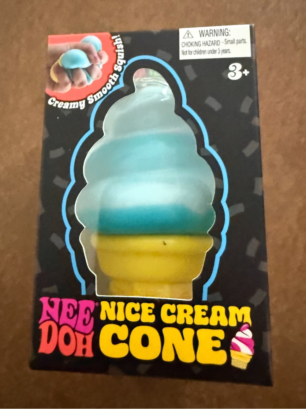 Nee Doh NIce Cream Cone Squishy  sensory toy- blue